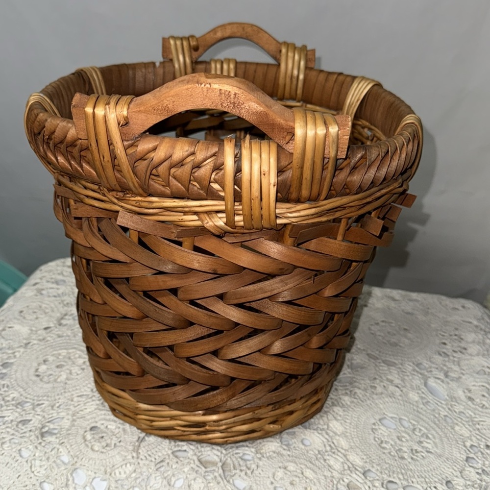 Home‎ Interior HomeCo Woven Basket Set Tag Fishing Basket Vintage Discontinued - Picture 8 of 14